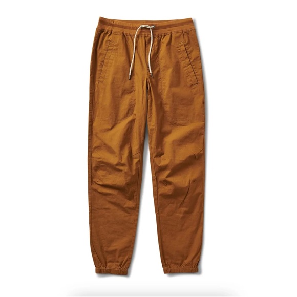 Vuori Ripstop Traveler Jogger Pants in Caramel Brown Tan size Medium - Picture 1 of 5